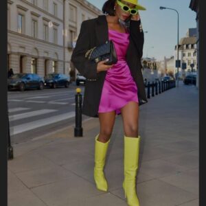 Sukienka Emo satynowa różowa