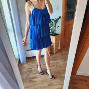 Sukienka plisowana chabrowa R 36